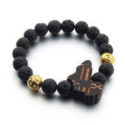 Afrikaanse Armband - Steen kralen Armband - Afrikaanse continent - Zwart